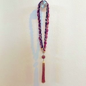 Boutique beaded tassel necklace